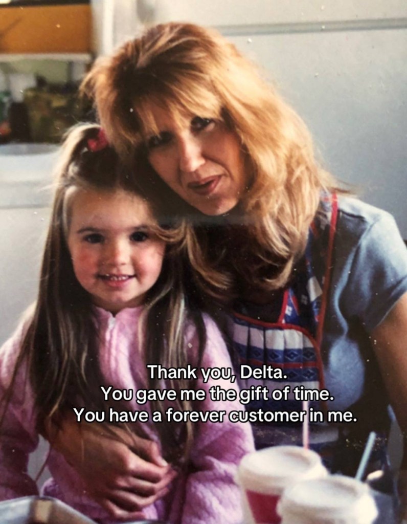 One woman shared a touching story of how Delta Air Lines helped her return home to say her latest goodbye to her dying mother.